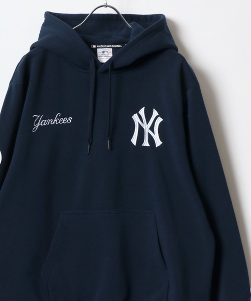 MLB(メジャーリーグベースボール)の「MLB/メジャーリーグベースボール 裏起毛 オーバーサイズ スウェットパーカー フーディー レディース メンズ トレーナー(パーカー・メンズ・オフホワイト/ブラック/オートミール/ネイビー・LL/L/M)」の4枚目の写真