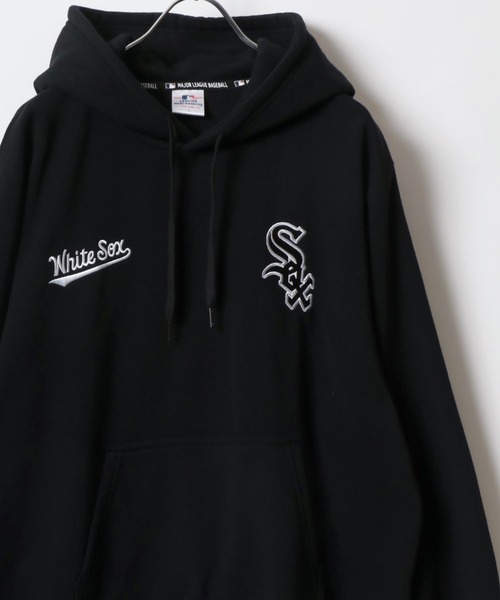 MLB(メジャーリーグベースボール)の「MLB/メジャーリーグベースボール 裏起毛 オーバーサイズ スウェットパーカー フーディー レディース メンズ トレーナー(パーカー・メンズ・オフホワイト/ブラック/オートミール/ネイビー・LL/L/M)」の2枚目の写真