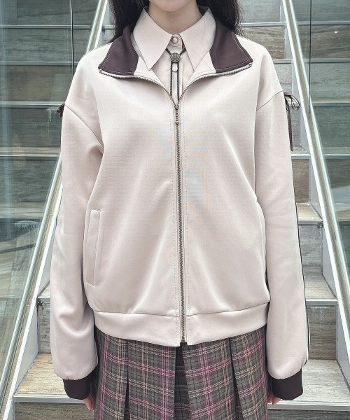 F i.n.t（フィント）の「リボンライントラックジャケット/fint（ブルゾン・レディース・ブルーグリーン/ベージュ・FREE）」の14枚目の写真