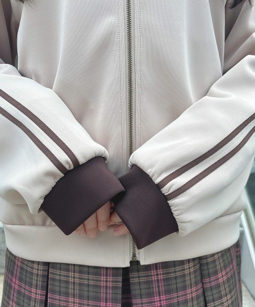 F i.n.t（フィント）の「リボンライントラックジャケット/fint（ブルゾン・レディース・ブルーグリーン/ベージュ・FREE）」の17枚目の写真