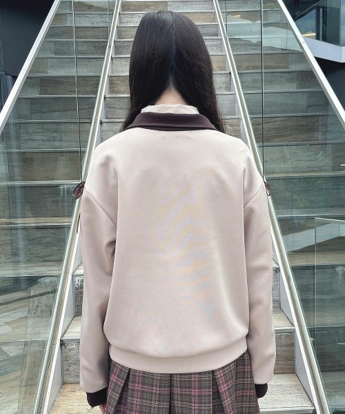 F i.n.t（フィント）の「リボンライントラックジャケット/fint（ブルゾン・レディース・ブルーグリーン/ベージュ・FREE）」の18枚目の写真