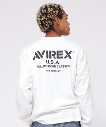 AVIREX(ABbNX)́sWEB&DEPOTtOFFICIAL LOGO LONGSLEEVE T-SHIRT / ItBVS TVc / AVIREX / ABbNX(TVc/Jbg\[)