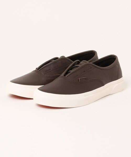 タグ付 】VANS オーセンティック V44CF LEA ブラウン24.5cm