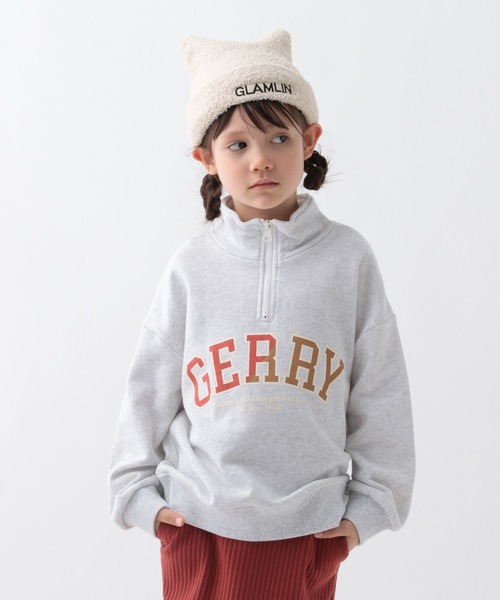 GERRY(ジェリー)の「【GERRY(ジェリー)】別注ハーフジッププルオーバー(KIDS)(スウェット・キッズ・アイボリー/グリーン/ネイビー・110cm/120cm/130cm/140cm/150cm)」の4枚目の写真