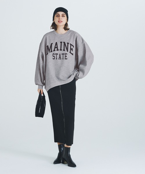 coca（coca）（コカ）の「【WEB限定セール】裏起毛 プリントロゴスウェット（スウェット・レディース・チャコール/グレイッシュベージュ/グレー/レッド・M/L）」の16枚目の写真