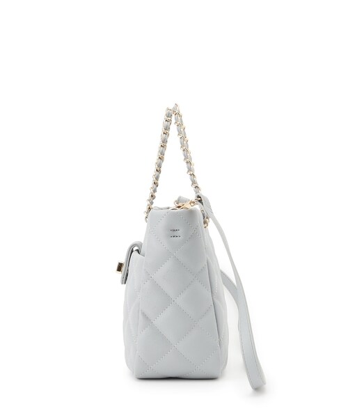 index（インデックス）の「キルティング2WAYバッグ（ショルダーバッグ・レディース・ライトブルー/オフホワイト/ブラック・00）」の6枚目の写真