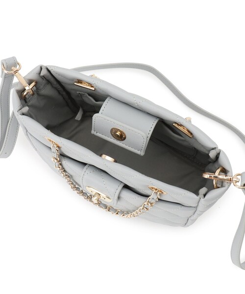 index（インデックス）の「キルティング2WAYバッグ（ショルダーバッグ・レディース・ライトブルー/オフホワイト/ブラック・00）」の10枚目の写真