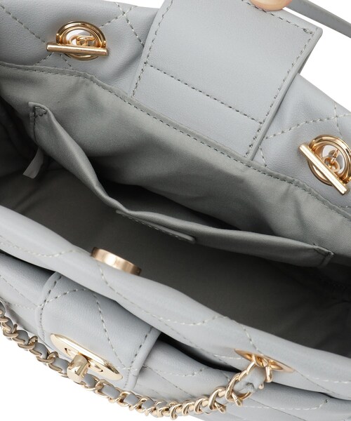 index（インデックス）の「キルティング2WAYバッグ（ショルダーバッグ・レディース・ライトブルー/オフホワイト/ブラック・00）」の14枚目の写真