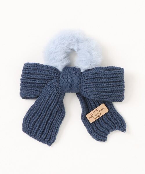 TONE SELECT GOODS（トーンセレクトグッズ）の「【urge select】ニットリボン×ファーシュシュ（シュシュ・レディース・ブルー/カーキ/ダークブラウン/ピンク/ブラウン/アイボリー・FREE）」の14枚目の写真