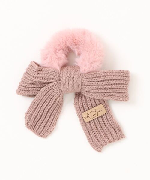 TONE SELECT GOODS（トーンセレクトグッズ）の「【urge select】ニットリボン×ファーシュシュ（シュシュ・レディース・ブルー/カーキ/ダークブラウン/ピンク/ブラウン/アイボリー・FREE）」の13枚目の写真