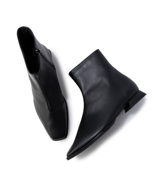 Launa lea(ラウナレア)の「【レイン対応】フラットスクエアトウショートブーツ(R9022)(ブーツ・レディース・ベージュ/ブラック/アイボリー・22.5cm/23.5cm/24.5cm/25.0cm/M/S/L/LL)」の18枚目の写真