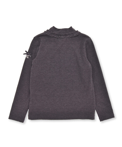 BeBe(ベベ)の「【日本製】ミップスウェードフリルハイネックTシャツ(80~150cm)(Tシャツ/カットソー・キッズ・オフホワイト/ネイビー/ピンク/グレー・120cm/130cm/140cm/90cm/110cm/100cm/80cm/150cm)」の22枚目の写真