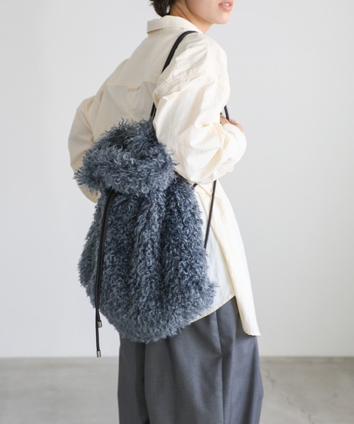 select MOCA（セレクトモカ）の「【ZOZO限定】ボアナップサック（バックパック/リュック・レディース・チャコール/ベージュ/ブルー・FREE）」の20枚目の写真