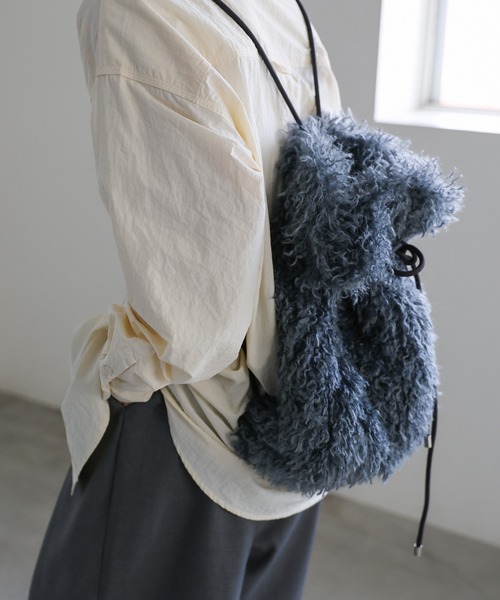 select MOCA（セレクトモカ）の「【ZOZO限定】ボアナップサック（バックパック/リュック・レディース・チャコール/ベージュ/ブルー・FREE）」の18枚目の写真