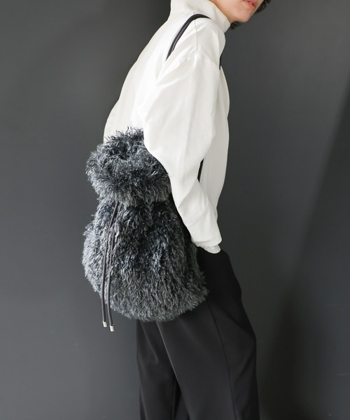 select MOCA（セレクトモカ）の「【ZOZO限定】ボアナップサック（バックパック/リュック・レディース・チャコール/ベージュ/ブルー・FREE）」の8枚目の写真