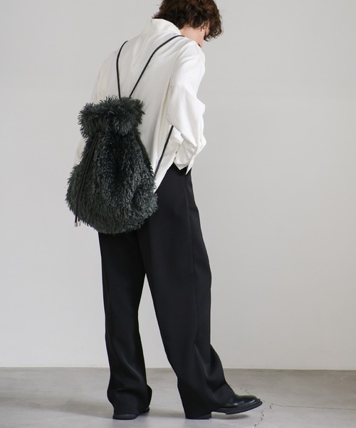 select MOCA（セレクトモカ）の「【ZOZO限定】ボアナップサック（バックパック/リュック・レディース・チャコール/ベージュ/ブルー・FREE）」の16枚目の写真