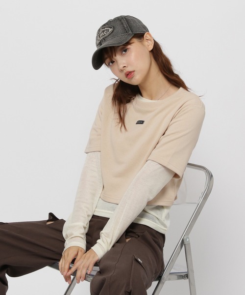 3.3 Field Trip （3.3フィールドトリップ）の「3.3 Field Trip／レイヤード ロングスリーブ（Tシャツ/カットソー・レディース・ライトベージュ/ブルー/ホワイト・FREE）」の2枚目の写真