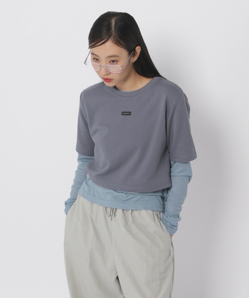 3.3 Field Trip （3.3フィールドトリップ）の「3.3 Field Trip／レイヤード ロングスリーブ（Tシャツ/カットソー・レディース・ライトベージュ/ブルー/ホワイト・FREE）」の3枚目の写真