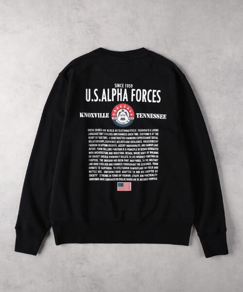 Alpha Industries(アルファインダストリーズ)の「ALPHA(アルファ)【メンズ】サンダーバードクルーネックスウェット(スウェット・メンズ・ブラック/オリーブ・L/M/XL)」の11枚目の写真