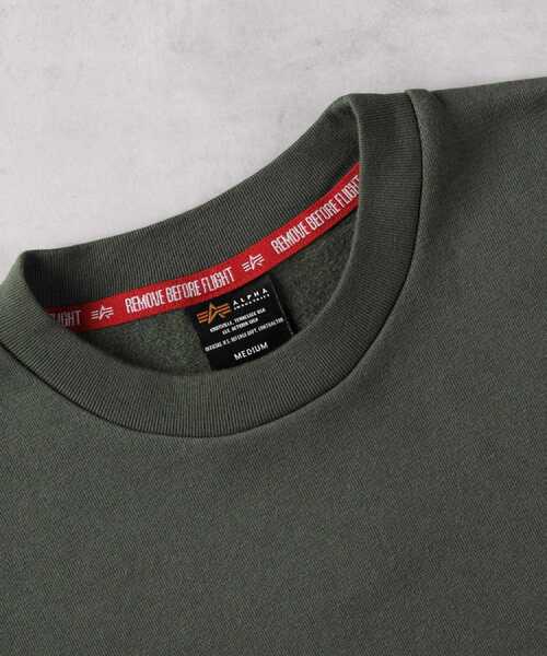 Alpha Industries(アルファインダストリーズ)の「ALPHA(アルファ)【メンズ】サンダーバードクルーネックスウェット(スウェット・メンズ・ブラック/オリーブ・L/M/XL)」の12枚目の写真