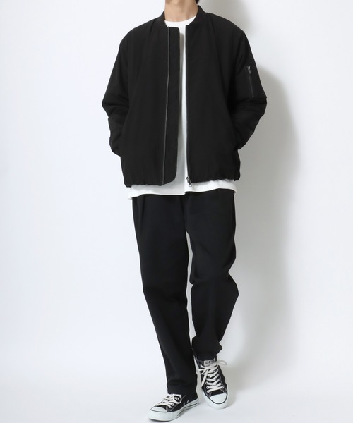 MARUKAWA(マルカワ)の「ALL WEATHER TEX/オールウェザー 撥水 防風 耐水圧10,000 中綿 パディング リブブルゾン MA-1ジャケット(ナイロンジャケット・メンズ・ブラック/カーキ/ネイビー・M/L/LL)」の5枚目の写真