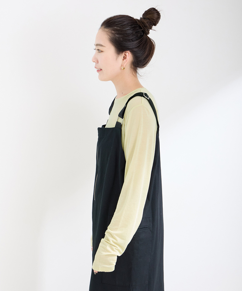 B.C STOCK(ベーセーストック)の「《追加》シアークルーネックロンTEE(Tシャツ/カットソー・レディース・ホワイト/ブラック/ブラック系その他・FREE)」の13枚目の写真