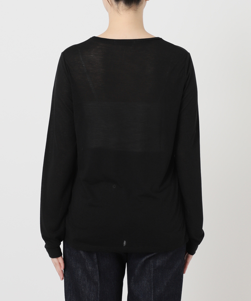 B.C STOCK(ベーセーストック)の「《追加》シアークルーネックロンTEE(Tシャツ/カットソー・レディース・ホワイト/ブラック/ブラック系その他・FREE)」の18枚目の写真
