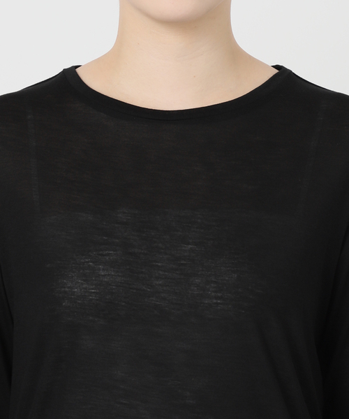 B.C STOCK(ベーセーストック)の「《追加》シアークルーネックロンTEE(Tシャツ/カットソー・レディース・ホワイト/ブラック/ブラック系その他・FREE)」の19枚目の写真
