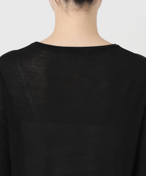 B.C STOCK(ベーセーストック)の「《追加》シアークルーネックロンTEE(Tシャツ/カットソー・レディース・ホワイト/ブラック/ブラック系その他・FREE)」の20枚目の写真