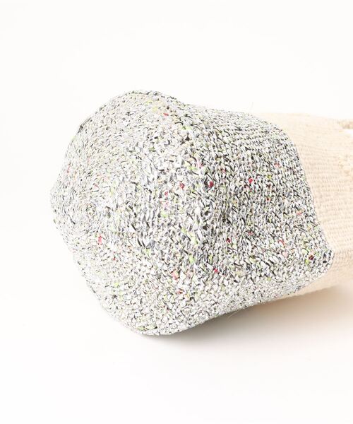 UNBILLION（アンビリオン）の「アフリカンスクエアー AFRICANSQUARE / 羊毛プラサイザルバッグ共手（かごバッグ・レディース・シルバー系1/グレー系その他・FREE）」の6枚目の写真