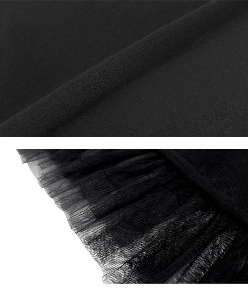 KOBE LETTUCE（コウベレタス）の「[ yuiさんコラボ ] スウェットライクドッキングニットトップス（ニット/セーター・レディース・アイボリー/ブラック/グレー・M）」の16枚目の写真