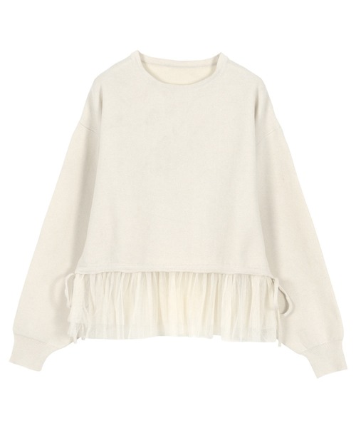 KOBE LETTUCE（コウベレタス）の「[ yuiさんコラボ ] スウェットライクドッキングニットトップス（ニット/セーター・レディース・アイボリー/ブラック/グレー・M）」の17枚目の写真