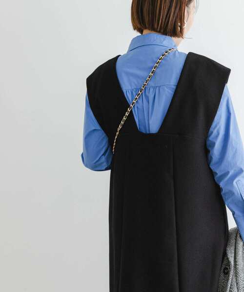 F by ROSSO（エフバイロッソ）の「F by ROSSO　2WAYピケミニジャンパーワンピース（ワンピース・レディース・ブラック/ブラウン・FREE）」の7枚目の写真