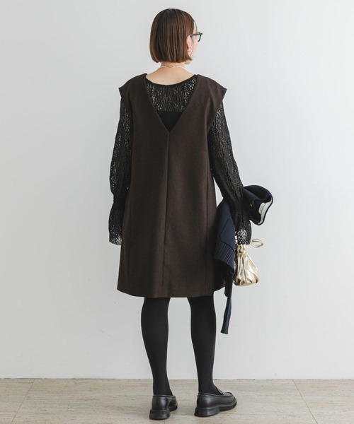 F by ROSSO（エフバイロッソ）の「F by ROSSO　2WAYピケミニジャンパーワンピース（ワンピース・レディース・ブラック/ブラウン・FREE）」の17枚目の写真