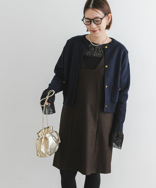 F by ROSSO（エフバイロッソ）の「F by ROSSO　2WAYピケミニジャンパーワンピース（ワンピース・レディース・ブラック/ブラウン・FREE）」の18枚目の写真