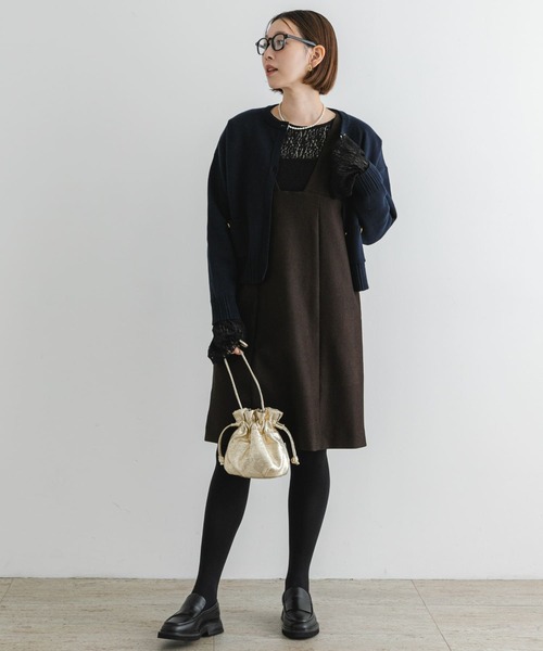 F by ROSSO（エフバイロッソ）の「F by ROSSO　2WAYピケミニジャンパーワンピース（ワンピース・レディース・ブラック/ブラウン・FREE）」の20枚目の写真