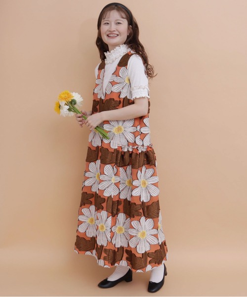 peu pres(プープレ)の「マーガレットJQワンピース(ワンピース・レディース・オレンジ/ブルー・FREE)」の9枚目の写真