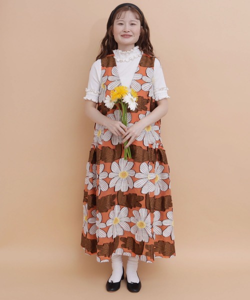 peu pres(プープレ)の「マーガレットJQワンピース(ワンピース・レディース・オレンジ/ブルー・FREE)」の10枚目の写真