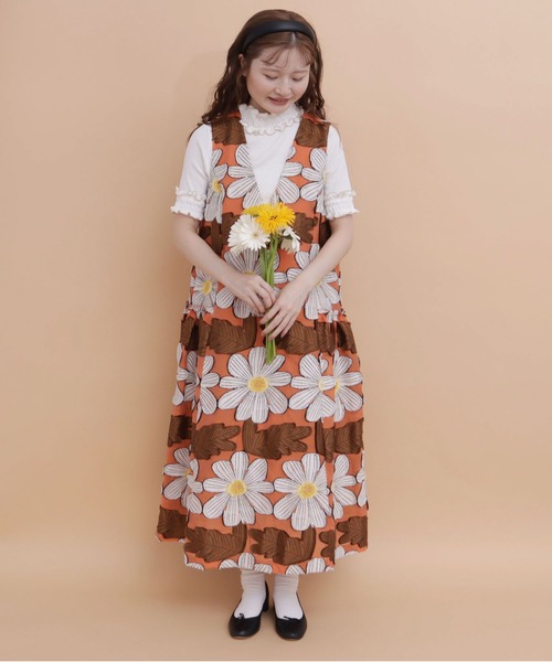 peu pres(プープレ)の「マーガレットJQワンピース(ワンピース・レディース・オレンジ/ブルー・FREE)」の11枚目の写真