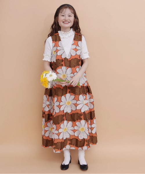 peu pres(プープレ)の「マーガレットJQワンピース(ワンピース・レディース・オレンジ/ブルー・FREE)」の12枚目の写真