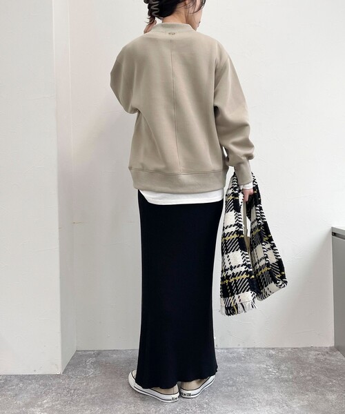 fredy emue（フレディエミュ）の「ダンボールニットモックネックプルオーバー（Tシャツ/カットソー・レディース・グレー/カーキ/ブラック/ベージュ・38）」の20枚目の写真