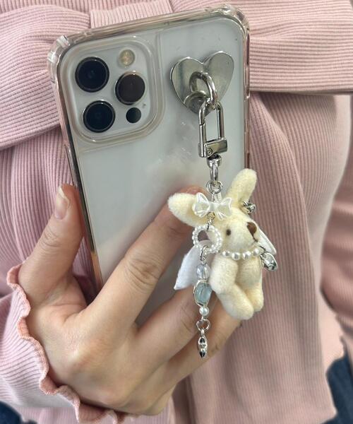 うごくちゃん ストラップ キーホルダー WEGO キーホルダー WEGO/ミニうさぎビーズストラップ