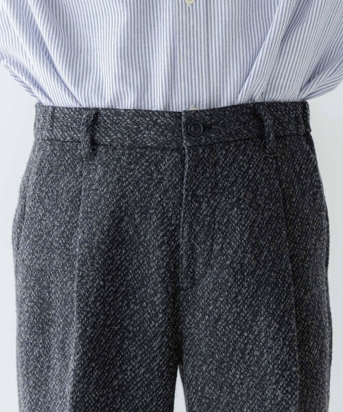 RAGEBLUE（レイジブルー）の「センタープレス/ツイードタッチワイドストレートパンツ（スラックス・メンズ・グレー系その他/ブラウン系その他・SMALL/LARGE/MEDIUM）」の16枚目の写真