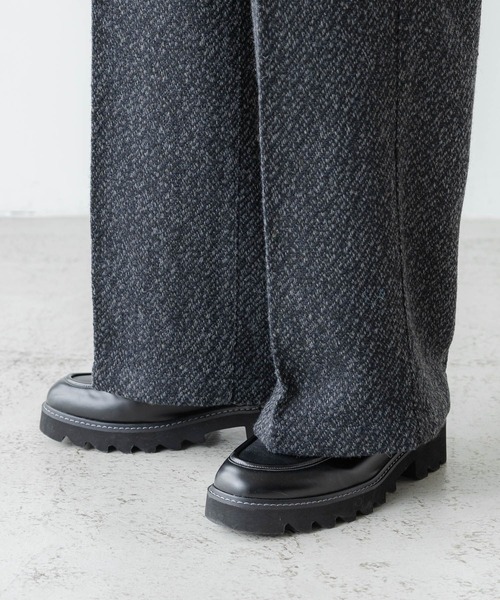 RAGEBLUE（レイジブルー）の「センタープレス/ツイードタッチワイドストレートパンツ（スラックス・メンズ・グレー系その他/ブラウン系その他・SMALL/LARGE/MEDIUM）」の18枚目の写真