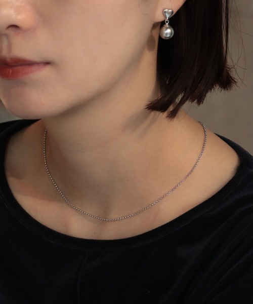 bonu.(ボヌ)の「【silver925】パールハートピアス(ピアス(両耳用)・レディース・シルバー・FREE)」の2枚目の写真