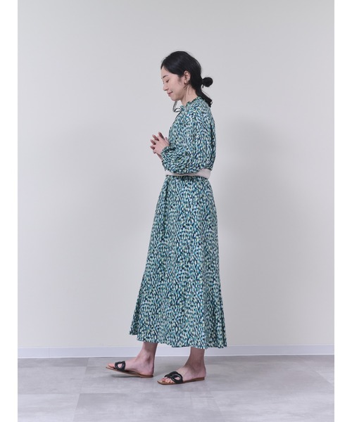 DOLLUPOOPS(ドールアップウップス)の「幾何学柄プリントフレアスカート(スカート・レディース・オレンジ/グリーン・38)」の5枚目の写真