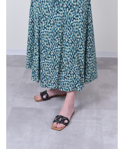 DOLLUPOOPS(ドールアップウップス)の「幾何学柄プリントフレアスカート(スカート・レディース・オレンジ/グリーン・38)」の16枚目の写真