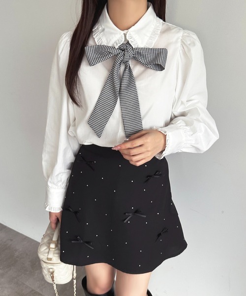 PUTUMAYOプトマヨ 長袖シャツ ブラウス ネクタイ付 PUTUMAYOプトマヨ