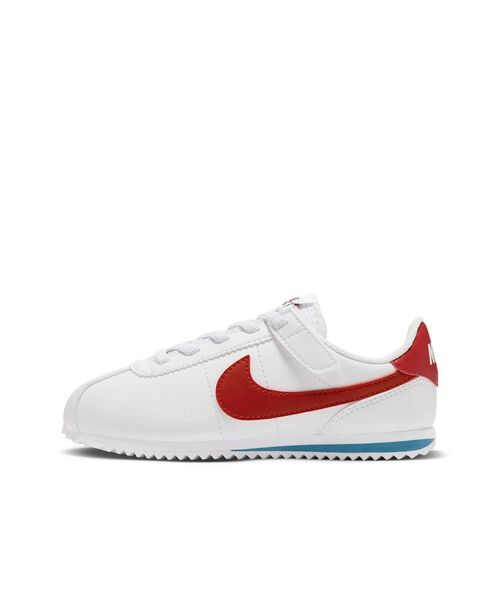 NIKE(ナイキ)の「《親子コーデ対応商品》ナイキ コルテッツ イージーオン リトルキッズシューズ / Nike Cortez EasyOn Little Kids' Shoes DM0951-115 White(スニーカー・キッズ・ホワイト系その他5・16.5/17/17.5/18/18.5/19/19.5/14/16/15 )」の1枚目の写真