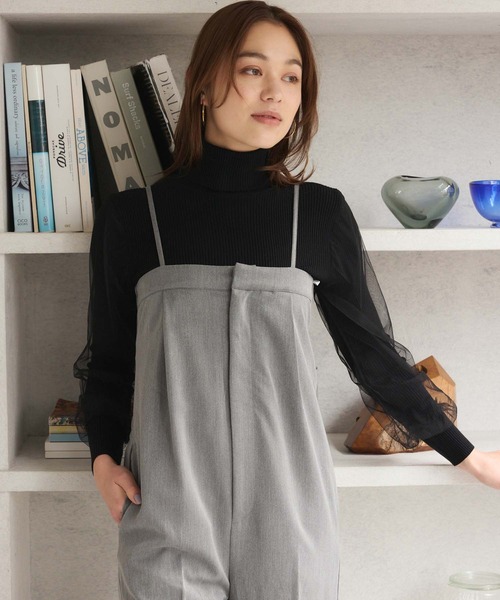 チュール重ねタートルニットトップス（ニット/セーター）｜Edit Sheen